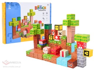 Zestaw Kostek, Klocków Magnetycznych 84el.