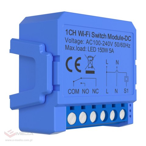 1-kanałowy moduł przełącznika WiFi ze stykiem beznapięciowym Avatto WSM16-DC32V-1