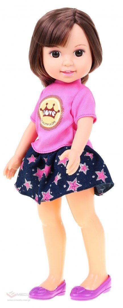 Duża Lalka do stylizacji dla dzieci 3+ brunetka + 2 Stroje + Grzebyk + Lusterko