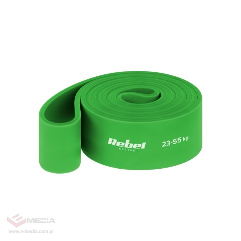 Guma do ćwiczeń TPE - Power Band PT-5, zielona 23-55 kg REBEL ACTIVE
