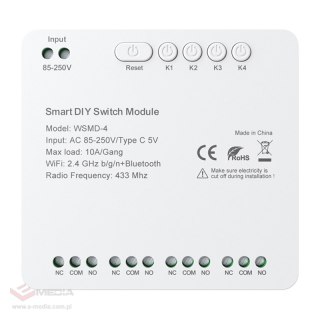 Inteligentny moduł przełącznika DIY Avatto WSMD-4 250V