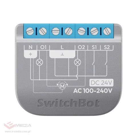 Inteligentny przełącznik dwukanałowy SwitchBot Relay Switch 2PM