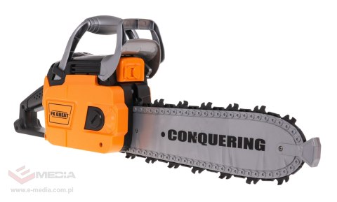 Interaktywna Piła mechaniczna dla dzieci 3+ Zestaw drwala + Obrotowy łańcuch + Kask ochronny z Latarką