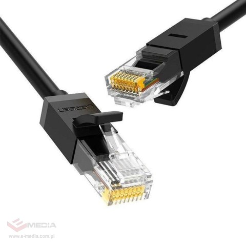 Płaski kabel sieciowy UGREEN NW102 Ethernet RJ45, Cat.6, UTP, 8m (czarny)