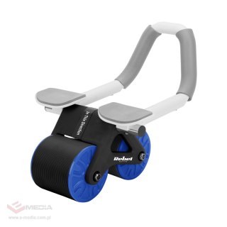 Przyrząd do ćwiczenia mięśni brzucha z timerem, AB roller Wheel AB-3 , kolor czarno-niebieski , REBEL ACTIVE