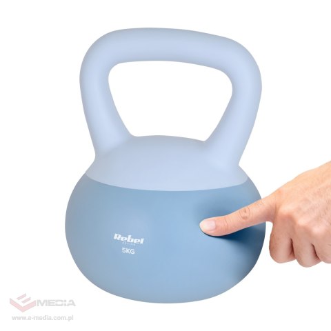 Soft Kettlebell miękki winylowy 5kg REBEL ACTIVE