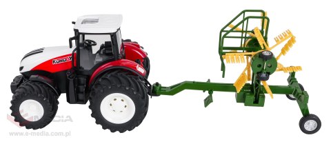 Traktor + Zgrabiarka R/C 1:24 Czerwony