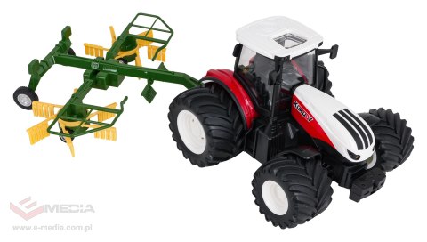 Traktor + Zgrabiarka R/C 1:24 Czerwony