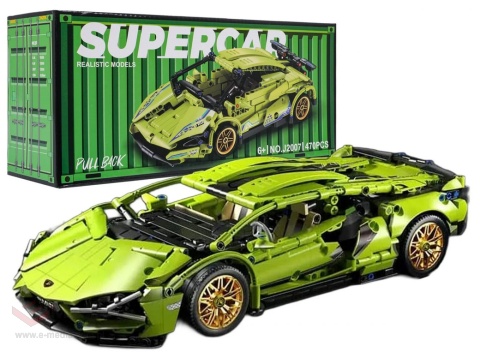 Zestaw Klocków Auto Sportowe Zielone 470el.