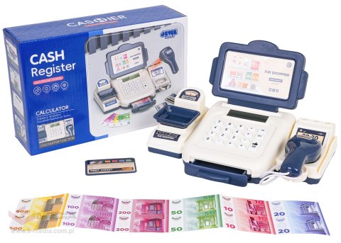 Kasa Fiskalna Niebieska + Akcesoria