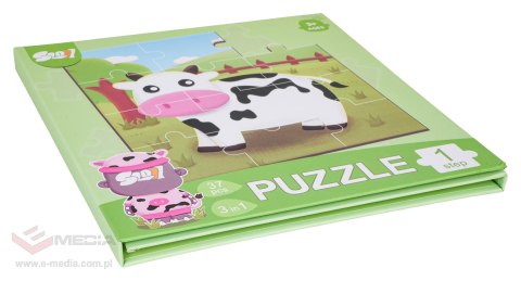 Magnetyczne Puzzle Zwierzęta + Książeczka