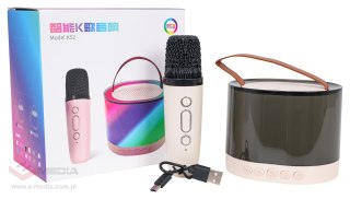 Zestaw Karaoke Mikrofon + Podświetlany Głośnik