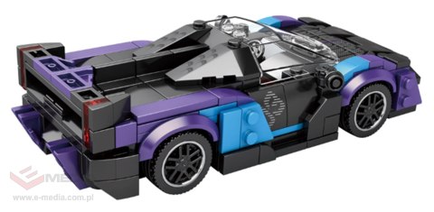 Zestaw Klocków Auto Sportowe Czarno Niebieskie 390el.