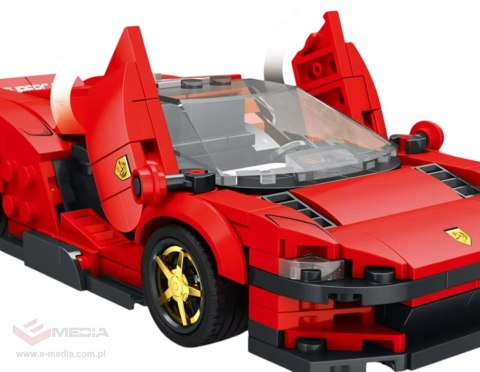 Zestaw Klocków Auto Sportowe Czerwone 306el.