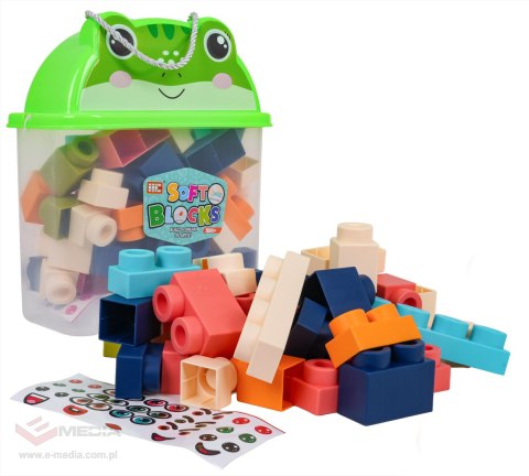 Zestaw Miękkich Klocków 44el. + Opakowanie Żaba