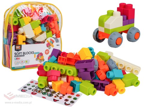 Zestaw Miękkich Klocków 60el. + Plecak