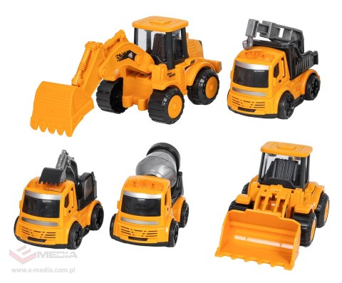 Zestaw Pięciu Pojazdów Budowlanych