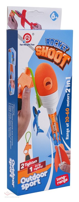 Zestaw Samolot Czerwony 2w1 z Wyrzutnią