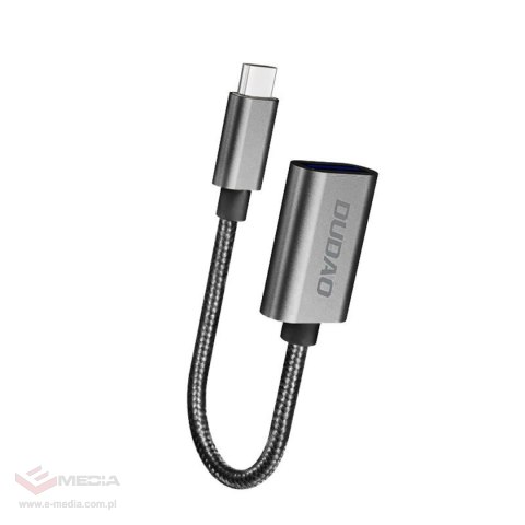 Adapter Dudao L15T OTG przejściówka USB-C - USB-A - szary