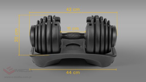 Hantel żeliwny regulowany automat 24 kg REBEL ACTIVE
