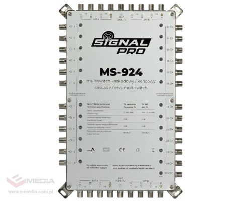 MULTISWITCH PRZELOTOWY MS-924 9 WEJŚĆ / 24 WYJŚCIA Pro SIGNAL