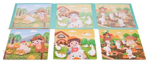 Magnetyczne Puzzle Farma + Książeczka