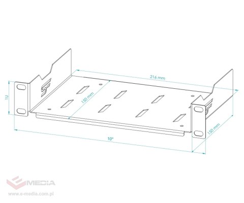 PÓŁKA S-RSF10-1U-150B 150 mm STALFLEX