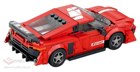 Zestaw Klocków Auto Sportowe Czerwone 413el.