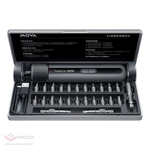 Zestaw wkrętaków 4V 8N-m MOVA MSD008