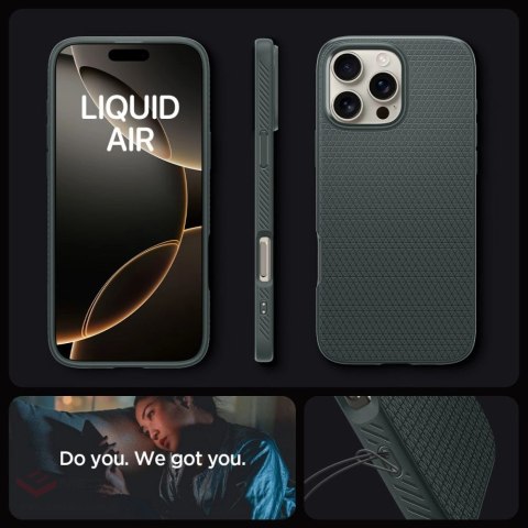 Etui Spigen Liquid Air na iPhone 16 Pro Max - zielone