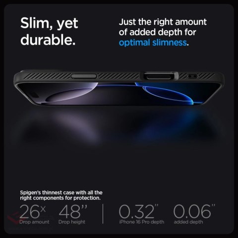 Etui Spigen Liquid Air na iPhone 16 Pro - czarne