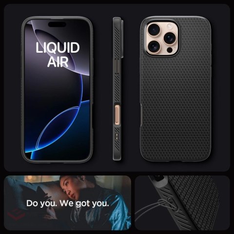 Etui Spigen Liquid Air na iPhone 16 Pro - czarne