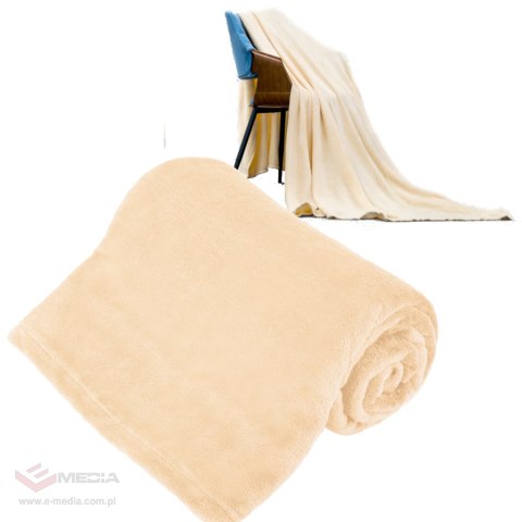 Koc polarowy 150x200 cm TEESA - kremowy