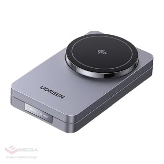 Magnetyczna ładowarka bezprzewodowa 2w1 UGREEN W706, MagSafe W706, 15W (czarna)