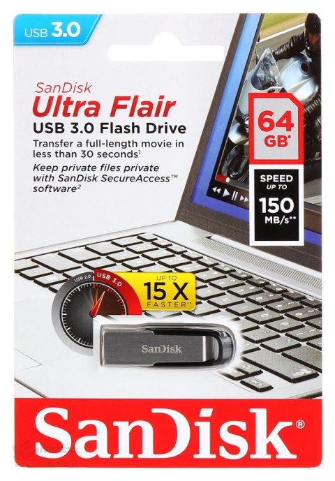 PENDRIVE FD-64/ULTRAFLAIR-SANDISK 64 GB USB 3.0 SANDISK