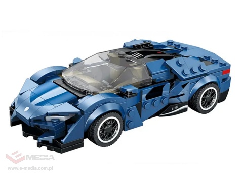 Zestaw Klocków Auto Sportowe Niebieskie 327el.