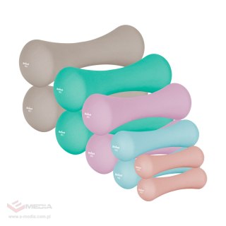 Hantelki żeliwne neoprenowe zestaw 21kg (2x0.5kg+2x1kg+2x2kg+2x3kg+2x4kg), REBEL ACTIVE