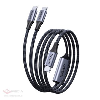 Kabel 2w1 USB-C do 2x USB-C Ugreen L533, 140W, 480 Mbps, 2m