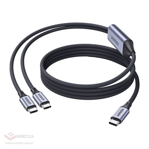 Kabel 2w1 USB-C do 2x USB-C Ugreen L533, 140W, 480 Mbps, 2m