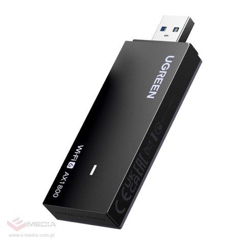 Karta sieciowa USB UGREEN CM499 Wi-Fi 6 (czarna)
