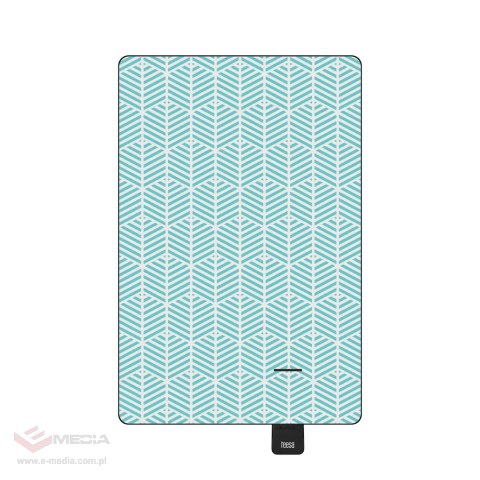 Koc mata piknikowa z izolacją i długim paskiem 200x300 cm TEESA - niebieski kłos