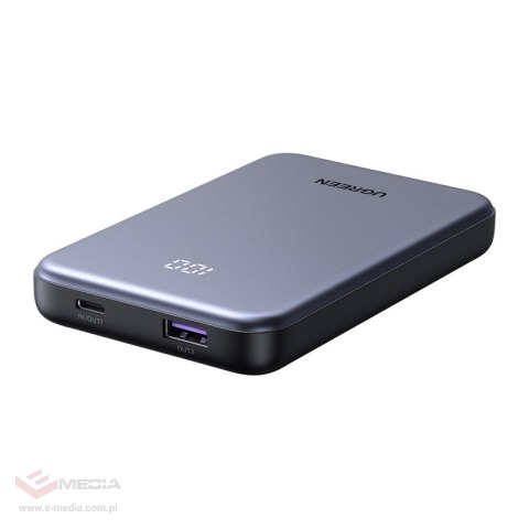 Powerbank 10000mAh Ugreen PB507, 20W PD, USB + USB-C (szary)