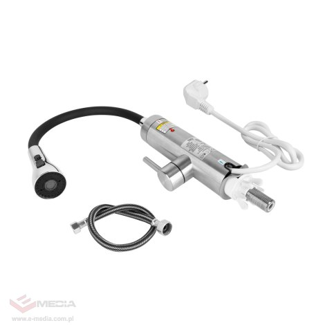 Przepływowy podgrzewacz wody - bateria metalowa kuchenna z elastyczną wylewką