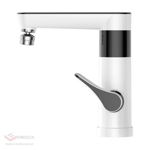 Przepływowy podgrzewacz wody - bateria stojąca biała