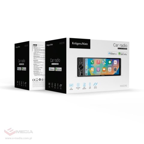 Radio samochodowe Kruger&Matz KM2016 CarPlay/AndroidAuto