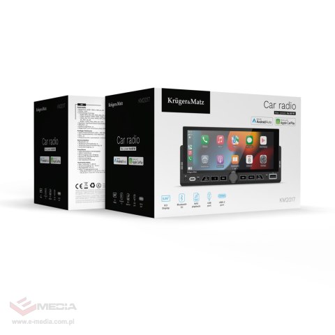 Radio samochodowe Kruger&Matz KM2017 CarPlay/AndroidAuto
