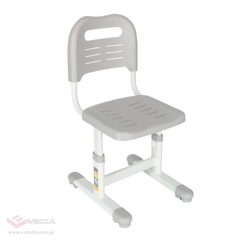 Biurko dziecięce szkolne regulowane krzesło lampka LED USB szare