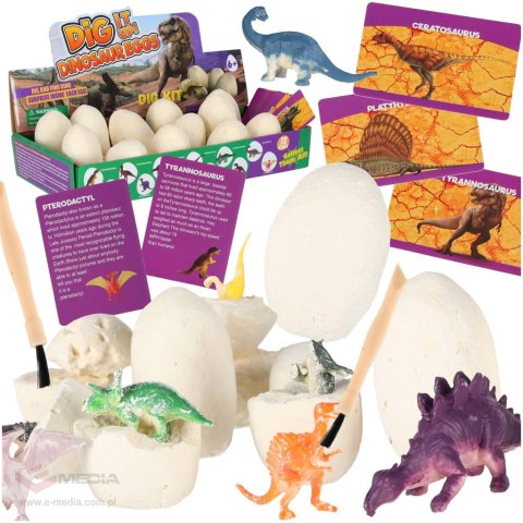 Dinozaury wykopaliska jajka dinozaura figurki zestaw archeologiczny 12 jajek