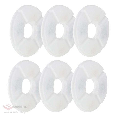 Filtry wymienne do poidełka fontanny dla psa kota zwierząt zestaw 6 sztuk