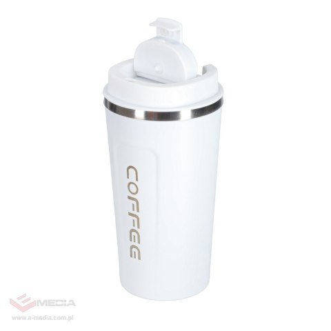 Kubek podróżny LED z ustnikiem 500ml biały